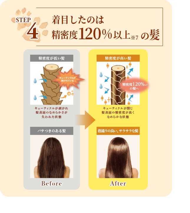 着目したのは精密度120%以上の髪